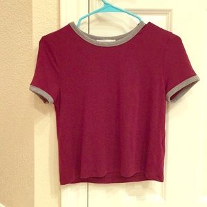 Maroon Forever 21 Cropped Top